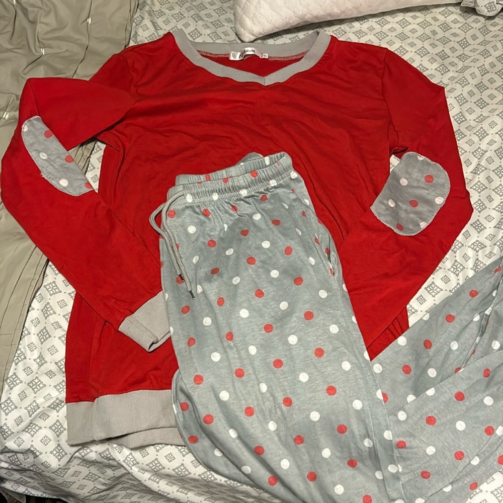 Fashion Red Polka Dot Pajamas - Small